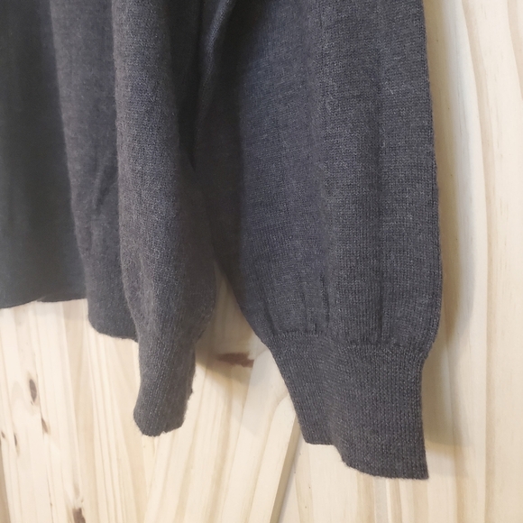 Vintage Pierre Cardin Grey 100% Italian Merino Wool Size XL Collared Shirt - Picture 5 of 7